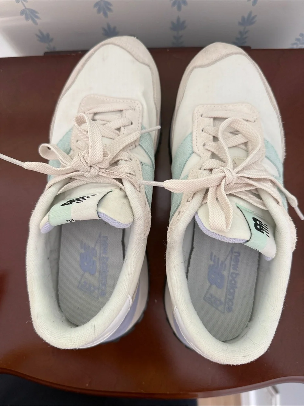 New Balance Women’s 237 Retro Sneakers in Mint and Cream